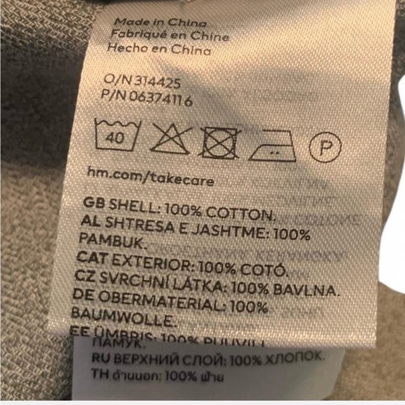 Men's H&M Olive Green Button-Up Shirt size small new with tags - Picture 5 of 6